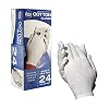 Cara Moisturizing Eczema 100% Premium Cotton Gloves, Medium, White, 24 Pair