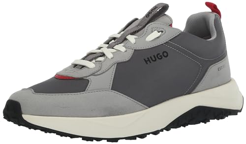 Image of HUGO Mens Running Style Mix Material Sneakers