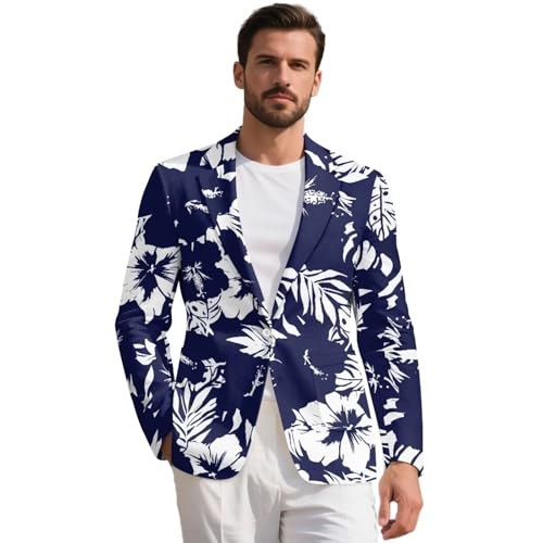 Big and Tall Suits for Men Lapel Men's Sport Coats & Blazers for Casual Party 1 Button Mens Blazers with Pockets