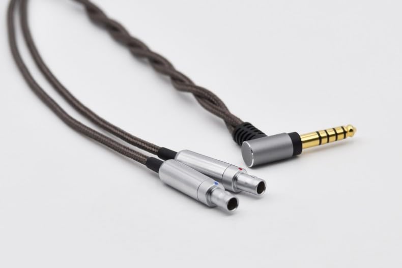4.4mm 2.5mm 3.5mm 6N OCC Nylon Braided Balanced Cable 4ft Compatible with Senns HD820, HD800, HD800s, Dharma D1000 Headphones