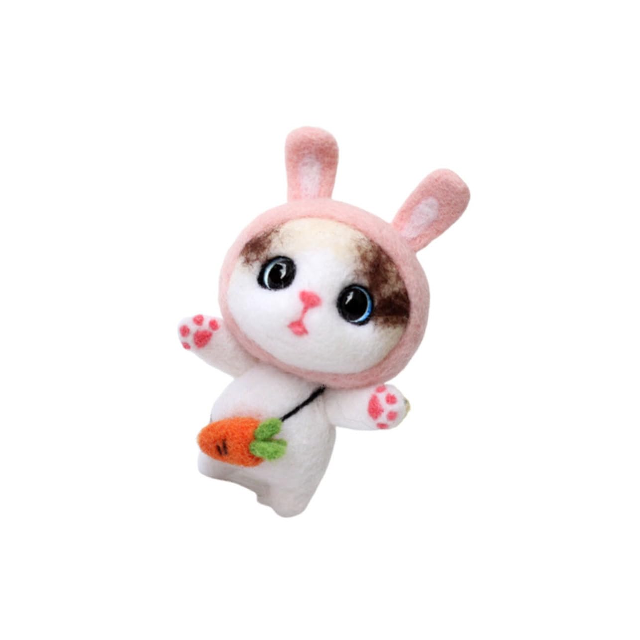 DOITOOL Plush Doll DIY Needle Felting Kit Wool Supplies for Adults Fun Craft Activity for Home Present for Day and Family Bonding