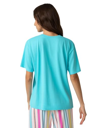 Image of HUE Women's Summer Vacation Pajama Separates, Soft, Whimsical Print Pjs with Tropical Beach Themes, Flip Flops, Cocktails