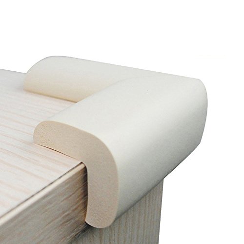 Kxtffeect 10Pcs Extra Thick Premium High Density Furniture Table Edge & Corner Guard Baby Proofing Bumper Protector - Jumbo Size Value Pack (Off White)