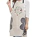 ZHONG AN Nuevos Delantales Ajustables con diseño de Toalla, Impermeable, cocinas, Delantales de Dibujos Animados para Mujer, 1 Pieza (Negro)