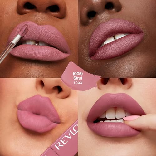 Image of REVLON Colorstay Limitless Matte Liquid Lipstick for woman, Waterproof, Long-Lasting, 100% Vegan, Lightweight, No-Budge Matte, Strut - (005)