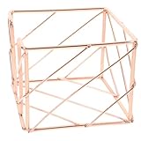 Cabilock Memo Halter Notizzettel Box Metall Rosegold Schreibtisch Zubehör Aufbewahrung Organizer Kompakt Robust Hohldesign Für Büro Home School