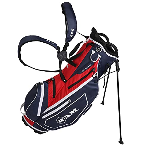 Ram Golf FX Lightweight Golf Stand Carry Bag, Navy/Red