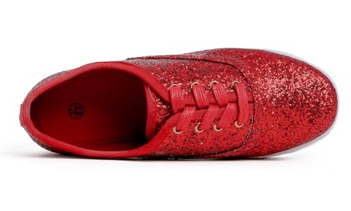 Image of FEVERSOLE Women's Fashion Dress Sneakers Party Bling Casual Flats Embellished Shoes