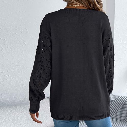 Women's Crochet Cardigan Long Sleeve Open Front Sweater Lightweight Hollow Out Boho Cover Up Knit Cardigans Fashion4