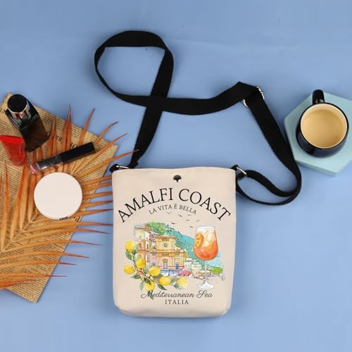 TOBGBE Italy Lemons Canvas Crossbody Bag Amalfi Coast Italy Idea Gifts For Italy Travel Lover Italy Souvenir Gift3