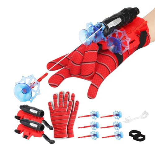 Vinciph 2Pcs Spider Silk Launcher Set for Kids- Can Grab Small Objects,Hero Role-Play Toy,DIY Cosplay Children's Wrist Ejection Launcher,Birthday Christmas for Kids