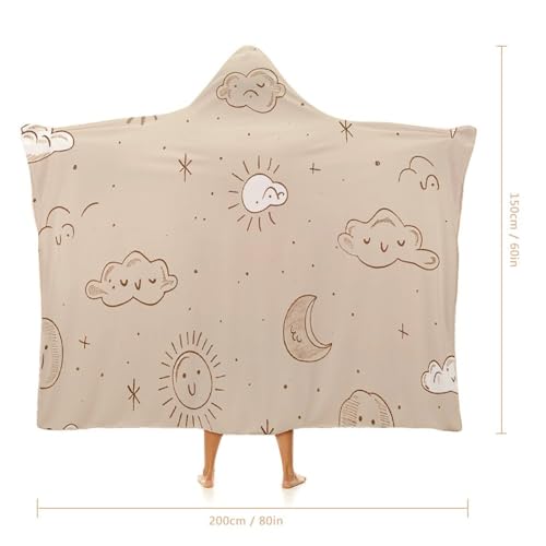 Couverture à capuche beige pour rester au chaud sans frissonner