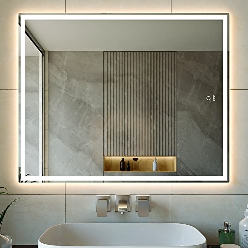 Kww 700 X 900 Mm Led Bathroom Cosmetic Mirror, Anti - Niebla Light, Fácil De Instalar, Espejo De Maquillaje Horizontal Vvertical Montado En La Pared Con Botón Táctil Inteligente Kww 700 X 900 Mm Led Bathroom Cosmetic Mirror, Anti - Niebla Light, Fácil De Instalar, Espejo De Maquillaje Horizontal Vvertical Montado En La Pared Con Botón Táctil Inteligente