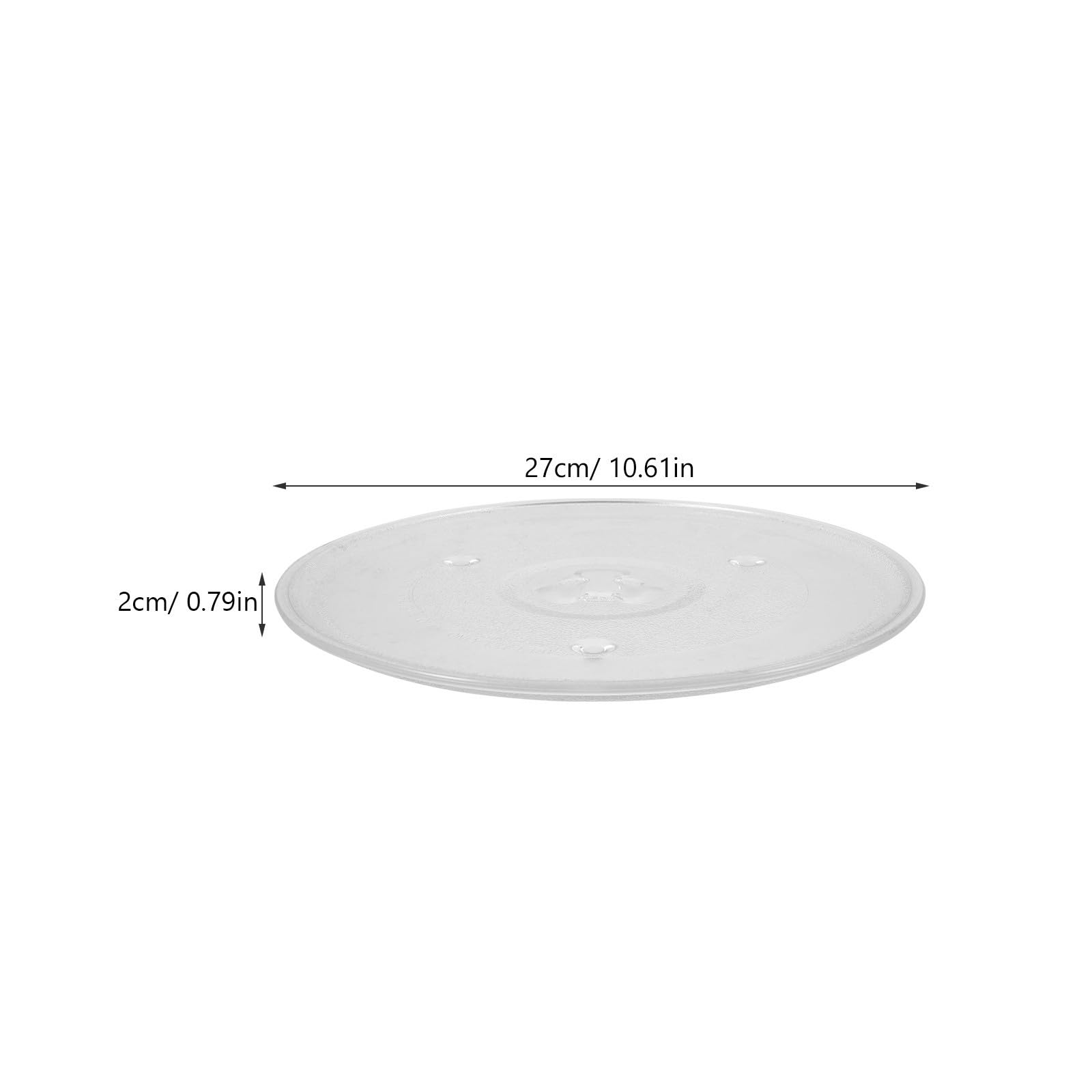 Plato Giratorio de Cristal para Microondas Superficie Lisa y Diseño Delicado, Accesorio Práctico para Cocinar en Microondas