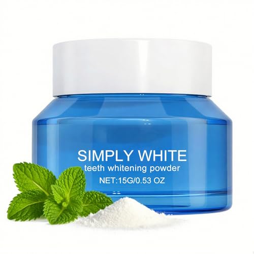 Teeth Whitening Powder-No Sensitivity-Enamel Safe Toothpaste Whitening Powder- for Coffee, Tea and Tobacco Stains, Fresh Breath 15g
