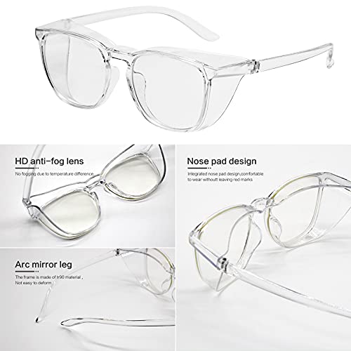 Zoldag Safety Glasses Anti Fog Safety Goggles For Nurses,Blue Light Blocking Glasses Protective Eyewear For Women Nurses #TOP4
