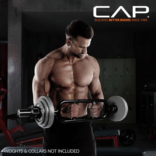 CAP Barbell 2' Solid Olympic Triceps Bar, No Collars, Black (New Version) (OBIS-34SB-3)