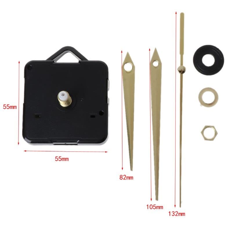 JFDBGU DIY Mécanisme de Mouvement d'horloge de Quartz Handles Outils de réparation de paroi pièces Set Kit Set 54-64