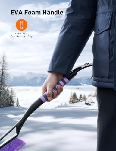 Image of AstroAI 27 inch 2-in-1 Detachable Snow Brush & Ice Scrapers for Car Windshield