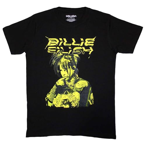 BILLIE EILISH ブラック Tシャツ Sサイズ Billie Eilish T Shirt Neon Logo Official Unisex Black Size S