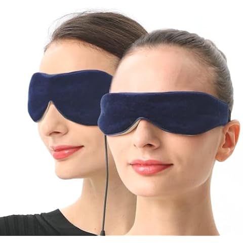 Aroma Season Electric Heated Eye Mask & Microwavable Heat Eye Compress with Flaxseed for Dry Eyes, SPA Warm Eye Mask, Relief Eye Fatigue (2 Packs) Cover