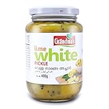 Grandmas Authentic Kerala Style Lime White Pickle 400g Bottle | Hot and Spicy South Indian Pickle (Pack of 1)