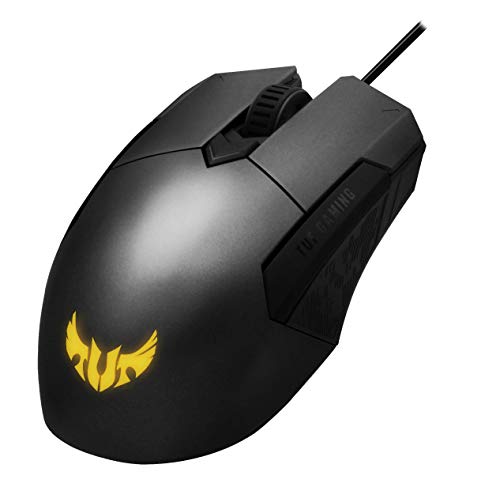ASUS TUF M5 Mouse Gaming Ottico, 6200 DPI, Design Ergonomico ambidestro, Aura Sync RGB, Interruttori Omron
