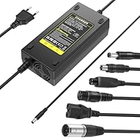 LabTEC 54.6V 48V 2A E-Bike Ladegerät Universal Li-on Akku Ladekabel, für 48V 2A 13S Lithium Akku Elektroroller Elektrofahrrad Stromversorgung (6 in 1)