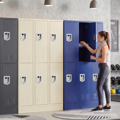Image of BUTISOW 6 Door Metal Storage Locker for Employees, Heavy Duty Steel School