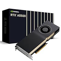 PNY NVIDIA RTX A5500 Professional Graphics Card 24GB GDDR6 PCI Express 4.0 x16, Dual Slot, 4X DisplayPort, 8K Support, Ultra Quiet Active Fan, 13659239000
