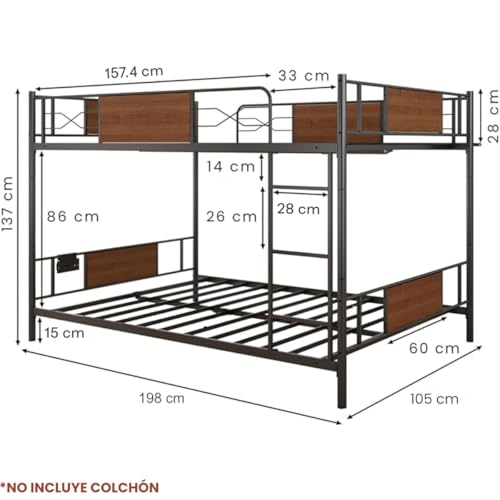 Reviews de Literas Con Colchones los más solicitados. 18 Literas Con Colchones marca FABATO (3)