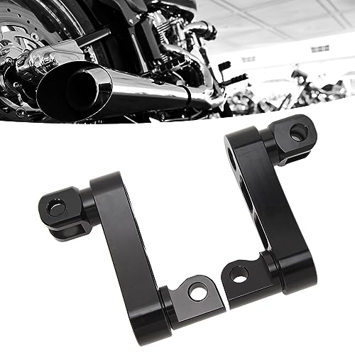 Staffa Estensione Pedane Moto Regolabile 360° Alluminio per con Supporto Male Mount Kit Montaggio Incluso