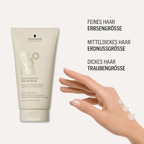 Schwarzkopf Professional BLONDME Bond Repair Sealing Balm Leave In Haarlotion Hitzeschutz Anti Frizz Versiegelt Gespaltene Spitzen Glättend… – Ansicht 6