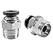 QWORK Steckverschraubung Pneumatik Steckverbinder , Stecker gerade Pneumatische , G 1/4" x 6mm , 10 Stück