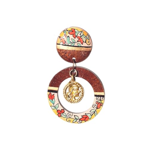 Image of Handcrafted Boho & Ethnic Earrings for Women - Wooden & Brass Statement Designs in Loop, Swing & Motif Styles