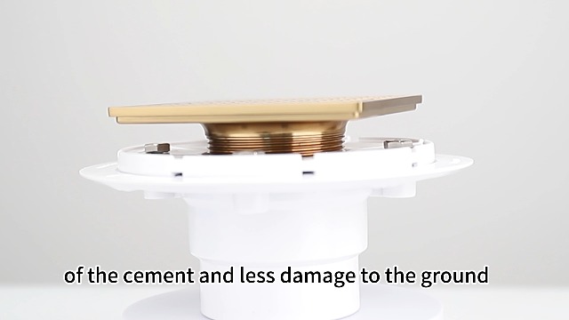 Uni-Green Chrome 4 Inch Square Shower Drain with PVC Flange