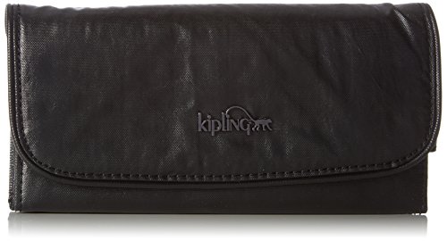 Preisvergleich Produktbild Kipling Damen SUPERMONEY Geldbörse, Schwarz (Lacquer Night), 20x10x3 cm