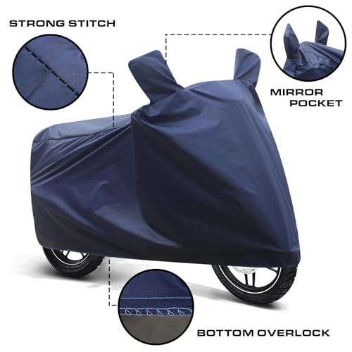 Image of FABTEC Motorcycle Bike Body Cover for Mahindra Mojo (Blue)