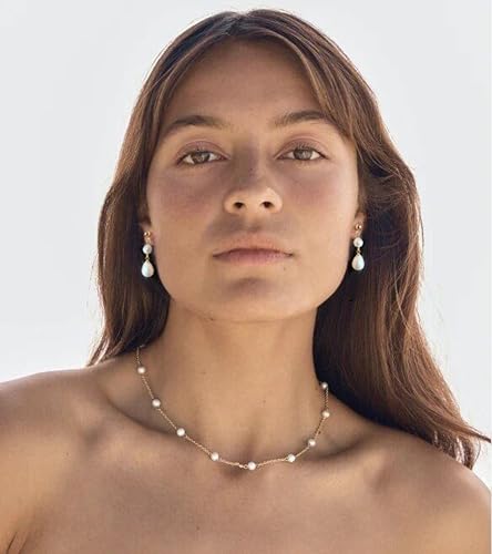 14k Gold Plated Clip On Earrings For Women Lightweight Sea Shell Pearl Earrings for Non-Pierced Ears Elegant Vintage Jewelry Gift for Her3