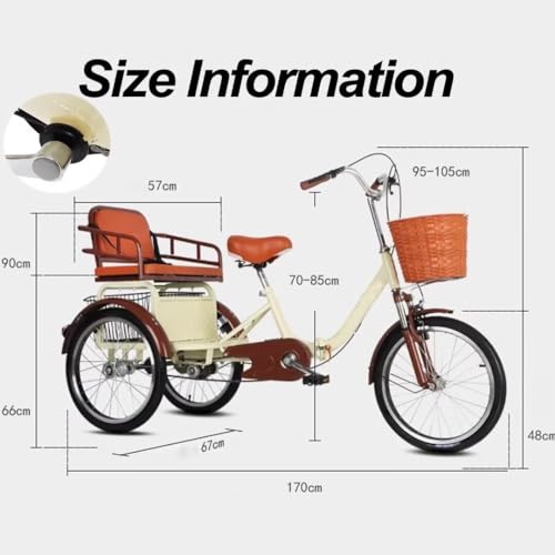 Triciclo Plegable 20 Pulgadas con Asiento Trasero miniatura 5