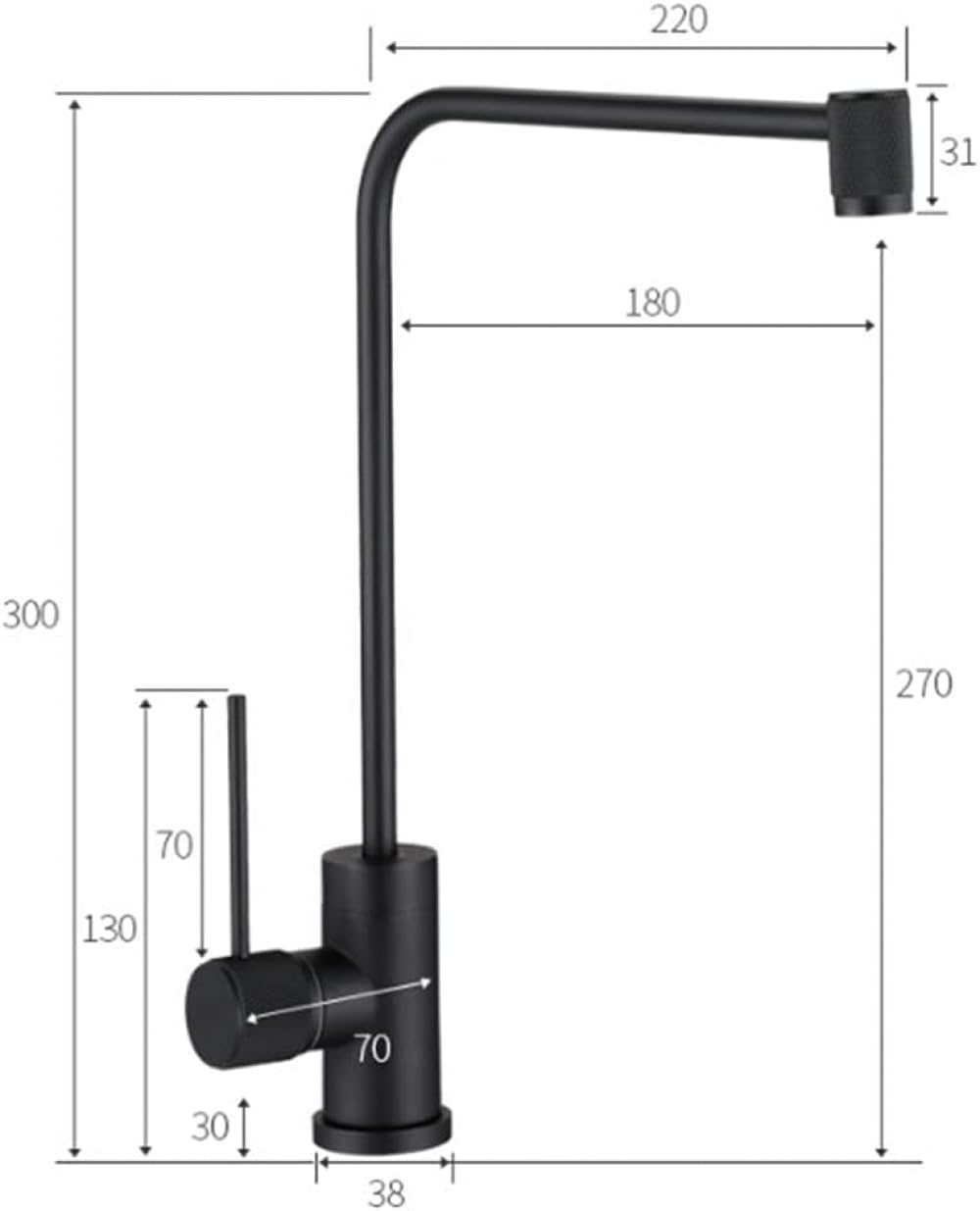 Grifo con Filtro de Agua Potable, Grifo para Fregadero de Cocina, rotación de 360 ​​Grados, se Adapta a Sistemas de Filtro de Agua Potable, Grifo para Fregadero de Cocina de ósmosis inversa, Grifo