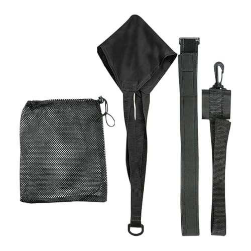 Vaveren Swim Parachute Swimming Resistance Belt Training Equipment Children Adults Device Women Men Strength Training Resistance Belt, Black M