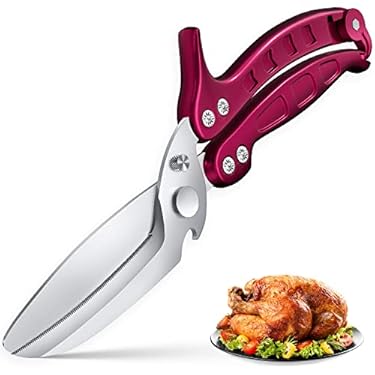 AMAZON - POPSUN Kitchen Poultry Shears, Kitchen Scissors Heavy Duty with Serrated Edge, Detachable Kitchen Shears with Spring Loaded, Stainless Steel Multipurpose sharp for Cutting Chicken, Fish, Bone, Meat