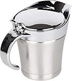 16Oz Stainless Steel Double Insulated Gravy Boat/Sauce Jug - with Hinged Lid