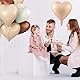 Herz Folienballons 10 Stück, 18 Zoll Herz Helium Luftballons Heliumballon Herzen, Beige Kaffee und Karamell Herzballons Folienluftballon für Geburtstag Party Hochzeit Dekoration