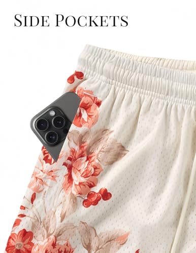 Mens Mesh Graphic Print Athletic Running Shorts Lightweight Quick-Dry Shorts for Basketball Gym Workout4