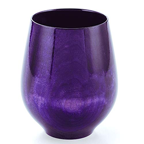 山中漆器 Colorful 木製 雫 カップ 化粧箱入 パープル SX-433