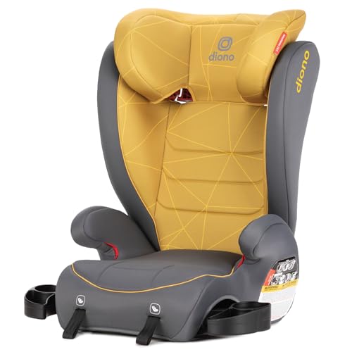 Image of Diono Monterey 2XT Latch 2 in 1 High Back Booster Car Seat with Expandable Height & Width, Side Impact Protection, 8 Years 1 Booster, Yellow Sulphur
