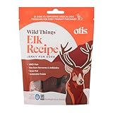 O.T.I.S. Wild Things Elk Recipe Jerky for Dogs – 4 oz – Soft Dog Treats with Elk as 1st Ingredient – GMO-Free – No Hormones or Artificial Colors or Additives
