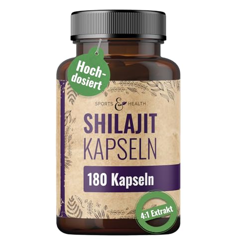Shilajit Kapseln Hochdosiert 5200 mg Aus 4:1 Extrakt - 180 Kapseln Mumijo Shilajit Original - Silajit Vegan - Shialit Ohne Zusätze - Original Himalayan-Shilajit - Schilajit Extrakt - Jilajit Shijalit
